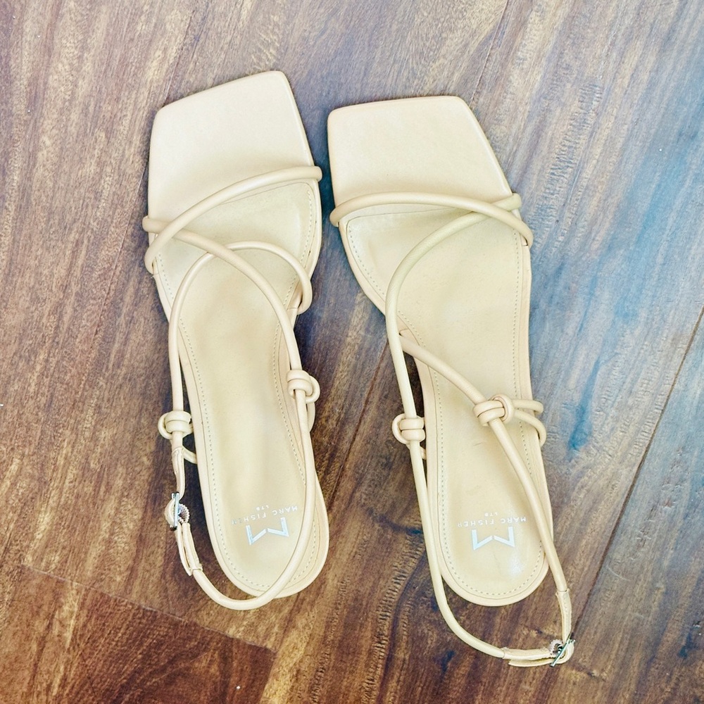 Marc Fisher Nude Strappy Heel